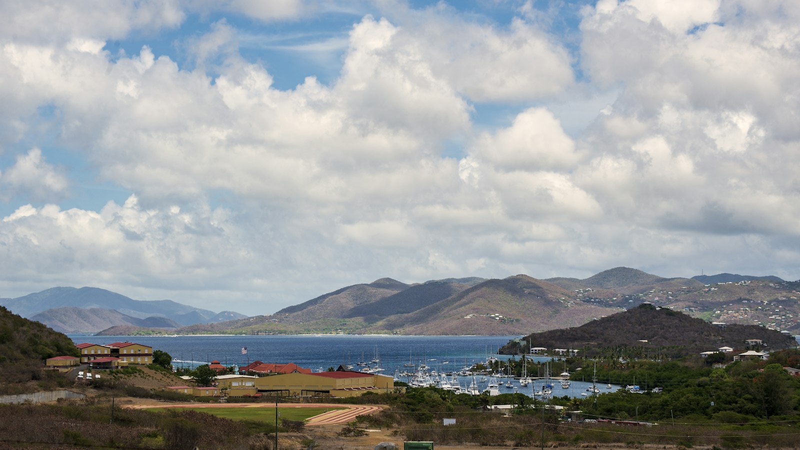Red Hook on the east end of St. Thomas, with St. John on the horizon